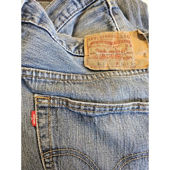 Vintage 90s Levis 501 XX Jeans Mens 36x28 (36x32 Tag) Straight Button Fly Y2K - Picture 10 of 14